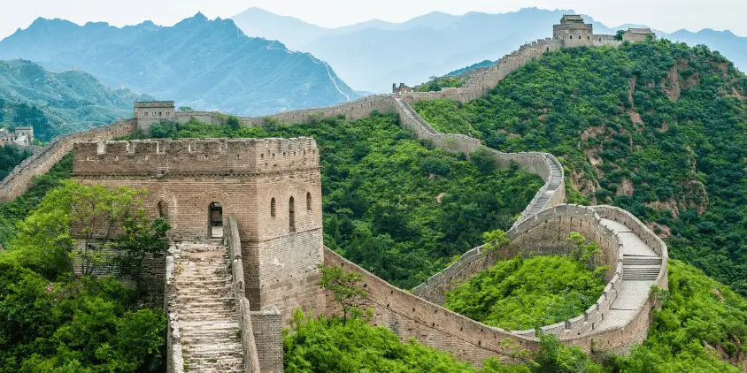 Visão panorâmica da Muralha da China